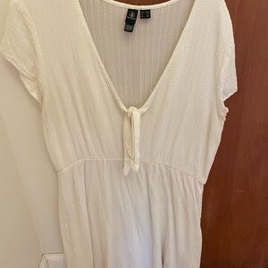 Volcom Cream Short Sleeve Dress